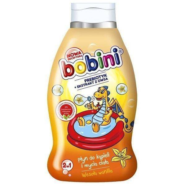 BOBINI Wesoła Wanilia - Płyn do kąpieli i mycia ciała 2 w 1 - 660 ml