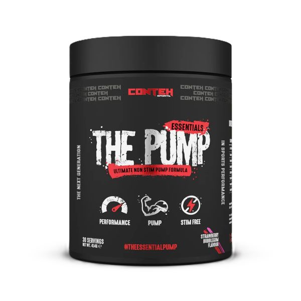 Conteh Sports The Pump Stimulant-Free Pre-Workout for Muscle Pump and Performance Strawberry Bubblegum 414g
