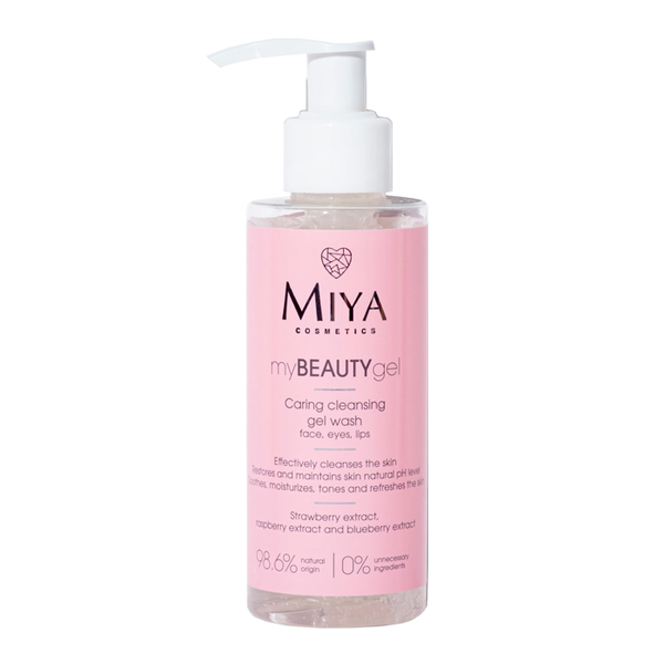 Miya MyBeautyGel Pielęgnujący Żel do Mycia i Oczyszczania Twarzy dla Każdego Rodzaju Skóry140ml