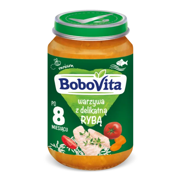 BoboVita Vegetables with Mild Fish Dish for Babies after 8th Month 190g