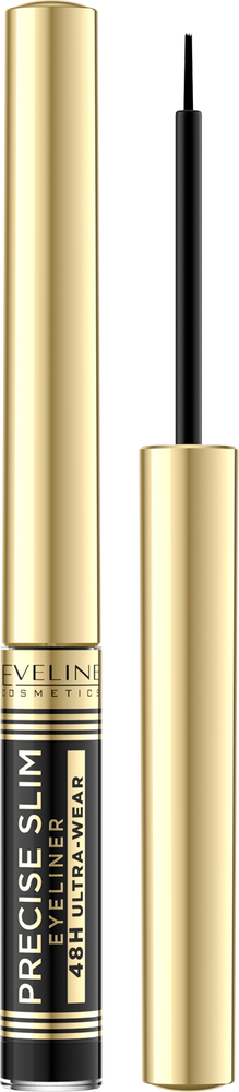 Eveline Precise Slim Ultra-Precise Eye Liner Long-Lasting Effect 48H Vinyl Black 2ml