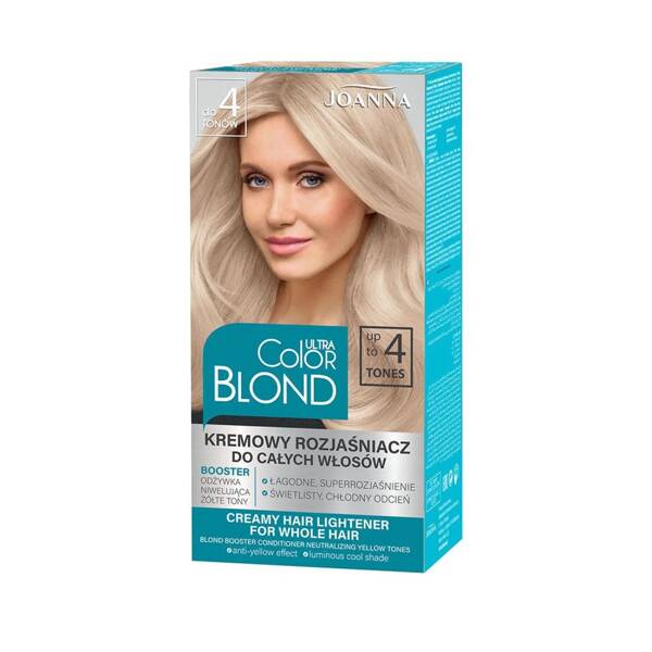 Joanna Ultra Color Blond Kremowy Rozjaśniacz do Całych Włosów do 4 Tonów 1 Sztuka