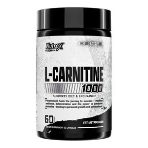 Nutrex Carnitine 1000 L-Carnitine L-Tartrate for Fat Burning and Energy Production 60 Capsules