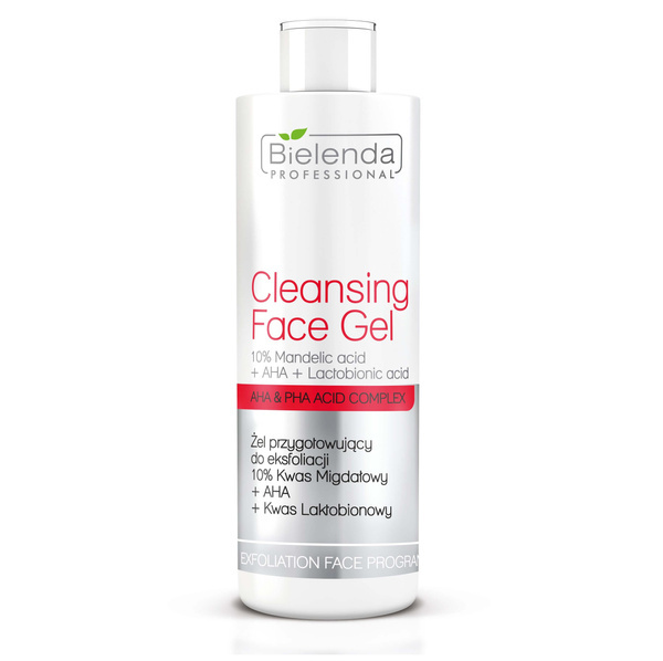 Bielenda Professional Cleansing Face Gel with 10% Mandelic Acid and Lactobionic Acid 200g