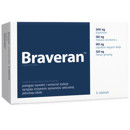 Braveran Diet Supplement for Men 8 Tablets