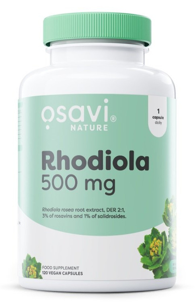 Osavi Rhodiola 500mg Standardised Extract for Stress Support 120 Vegan Caps