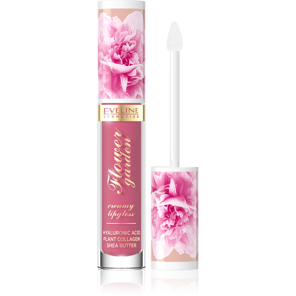 Eveline Flower Garden Creamy Lip Gloss No.03 Magnolia Charm Vegan 4.5ml