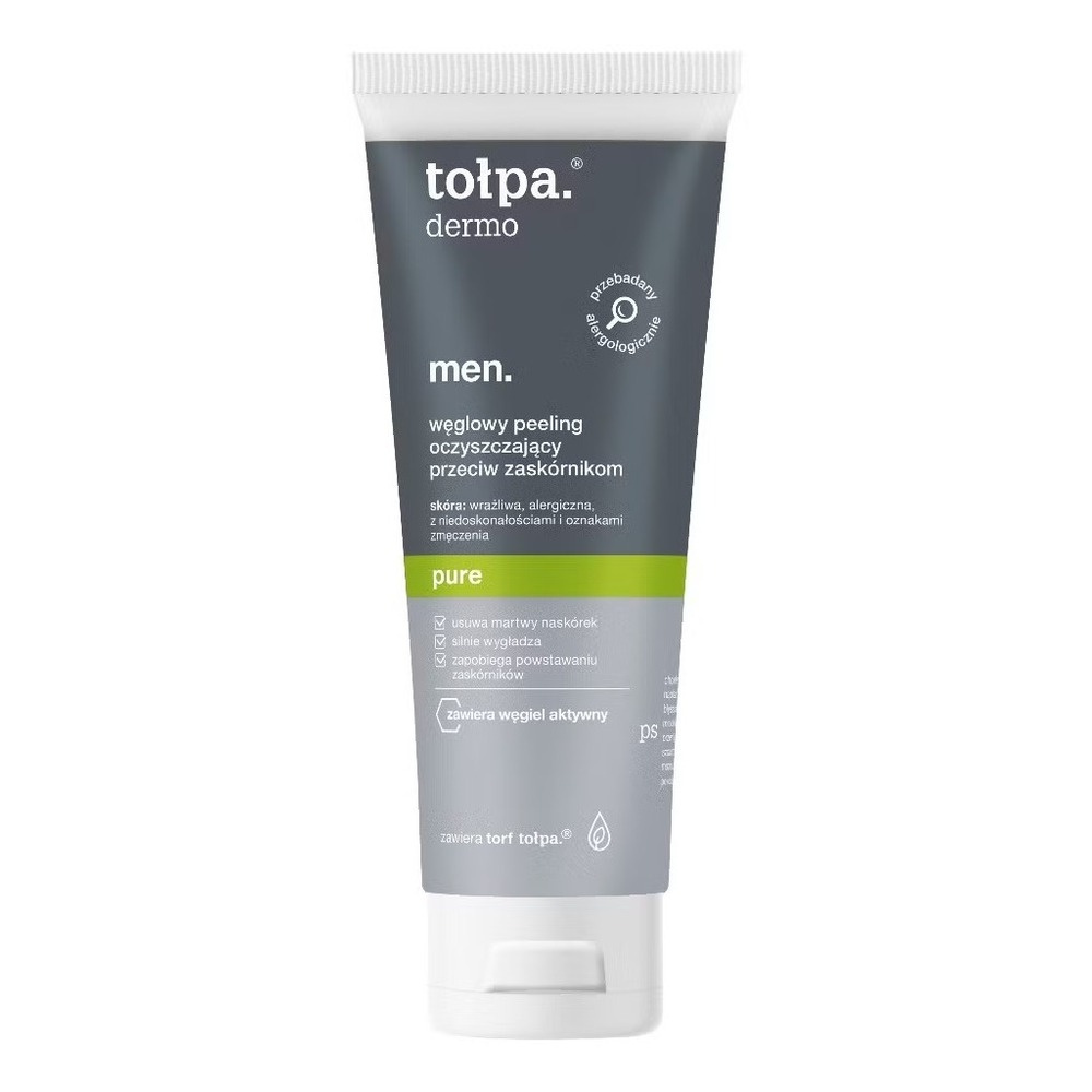Tołpa Dermo Men Węglowy Peeling Oczyszczający Przeciw Zaskórnikom 100ml