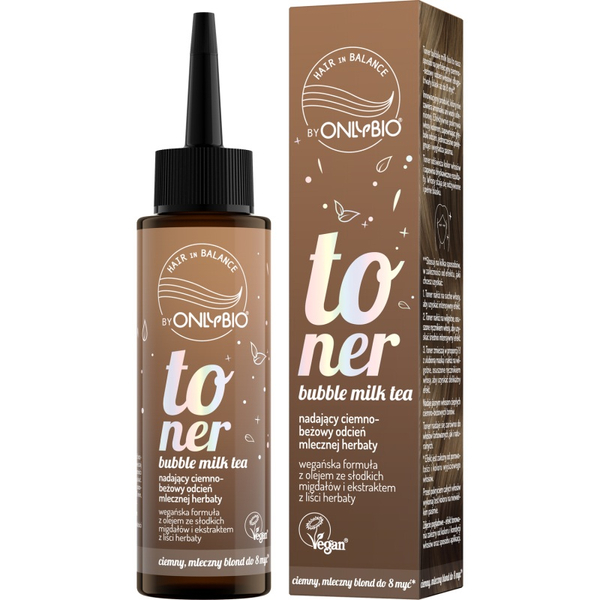OnlyBio Hair in Balance Toner Bubble Milk Tea 100 ml - Najlepszy Toner dla Blond Włosów