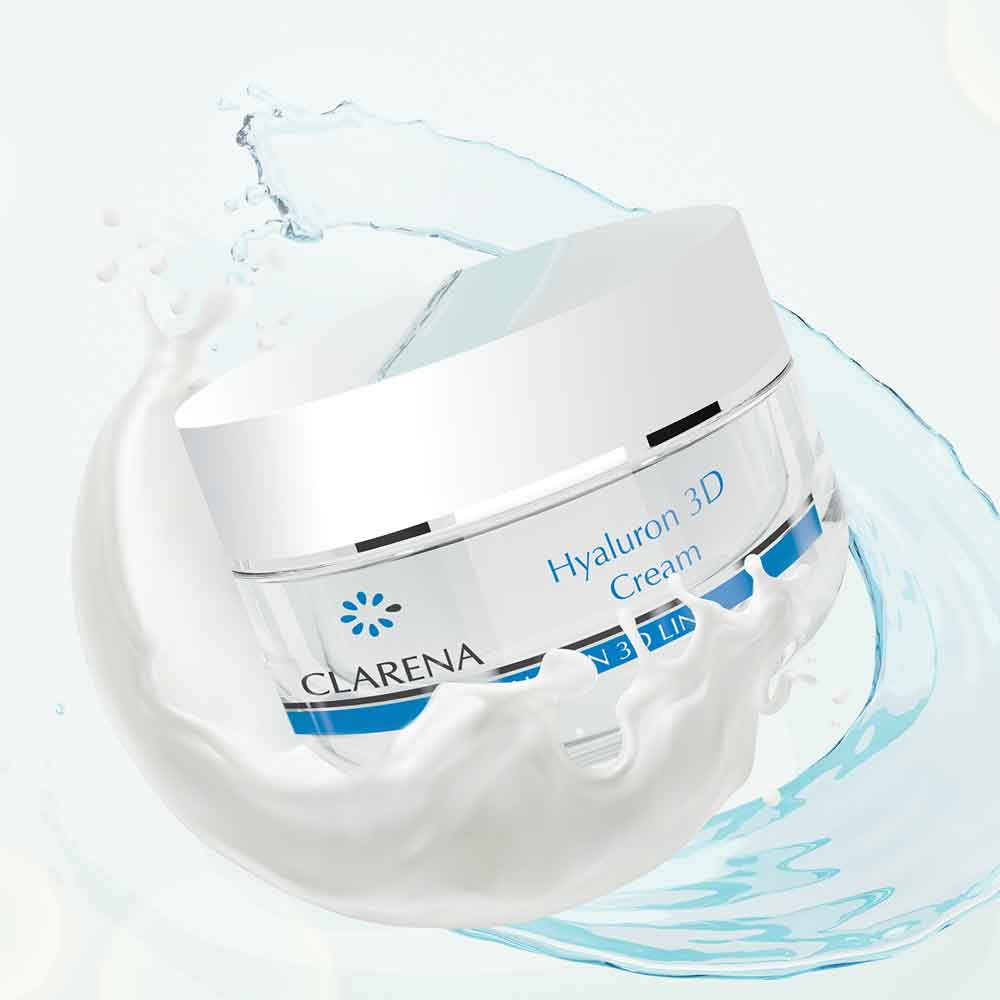 Clarena Hyaluron 3D Ultra Moisturising Anti Wrinkle Cream with 3 Types of Hyaluronic Acid 50ml