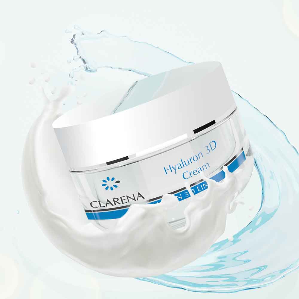 Clarena Hyaluron 3D Ultra Moisturizing Anti-Wrinkle Cream with 3 Types of Hyaluronic Acid 50ml