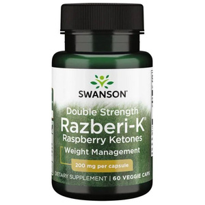 Swanson Double Strength Razberi-K 200mg 60 Capsules