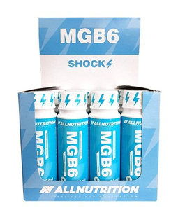 Allnutrition MGB6 Shock Magnez z Witaminą B6 w Płynie Na Zmęczenie i Funkcjonowanie Mięśni 12 x 80ml