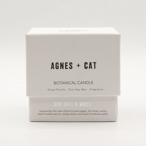 Agnes + Cat Botanical Soy Wax Candle - Seasalt & Moss