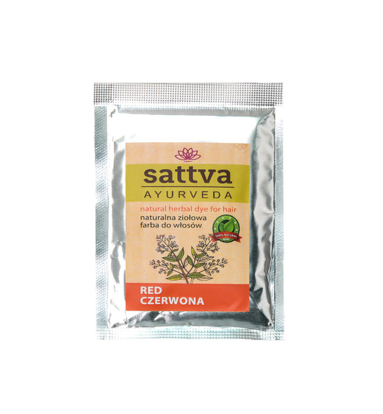 Sattva Ayurveda Naturalna Ziołowa Farba do Włosów Henna Czerwona Saszetka 10g Best Before 31.01.25