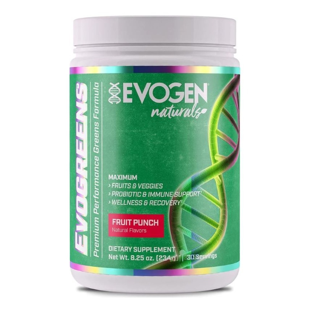 Evogen Evogreens Naturals Greens Powder, Fruit Punch 234g