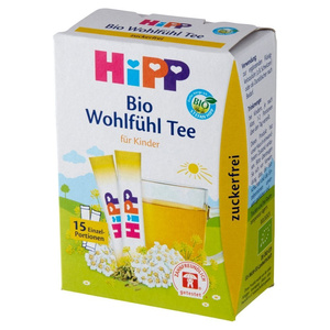 Hipp Bio Tea for Infants Well Being Support without Sugar Gluten Free 15x0.36g