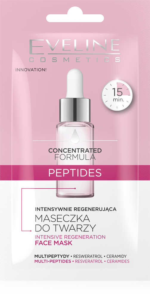 Eveline Concentrated Formula Peptides Intensywnie Regenerująca Maseczka do Twarzy dla Skóry Suchej i Dojrzałej 8ml