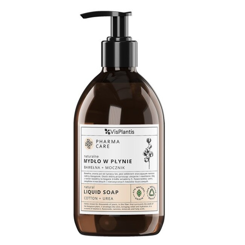 Vis Plantis Pharma Care Moisturizing Liquid Soap Cotton and Urea 500ml Best Before 22.07.26