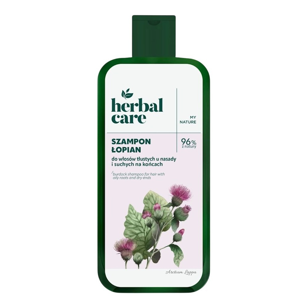 Herbal Care Szampon do Wlosów Tłustych u Nasady i Suchych na Końcach Łopian 330ml