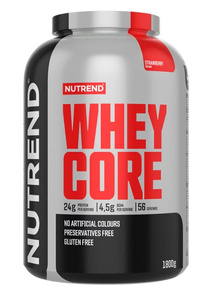 Nutrend Whey Core Strawberry Flavoured Whey Protein for Muscle Mass Growth 1800g