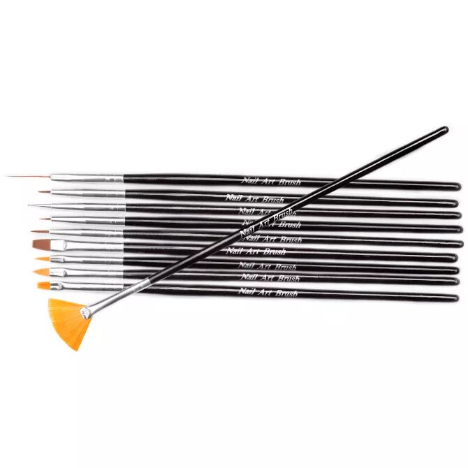 NeoNail Acrylic Gel and Makeup Synthetic Brushes 10 Pieces