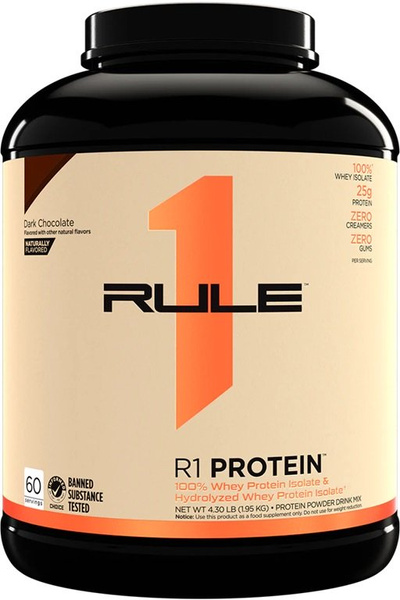Rule One R1 Protein Naturally Flavored, Dark Chocolate - 1950g