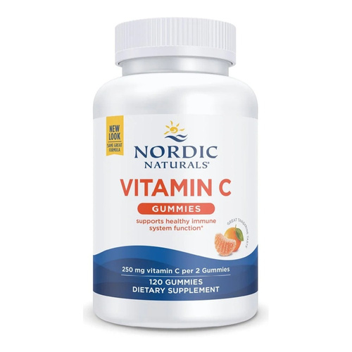 Nordic Naturals Vitamin C Gummies 250mg for Children over 4 Years Old  Tangerine 120 Gummies
