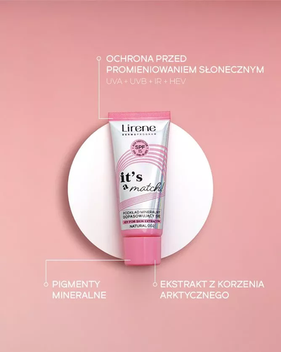 Lirene It's a Match! Podkład Mineralny Dopasowujący się SPF15 Nr 002 Natural 30ml