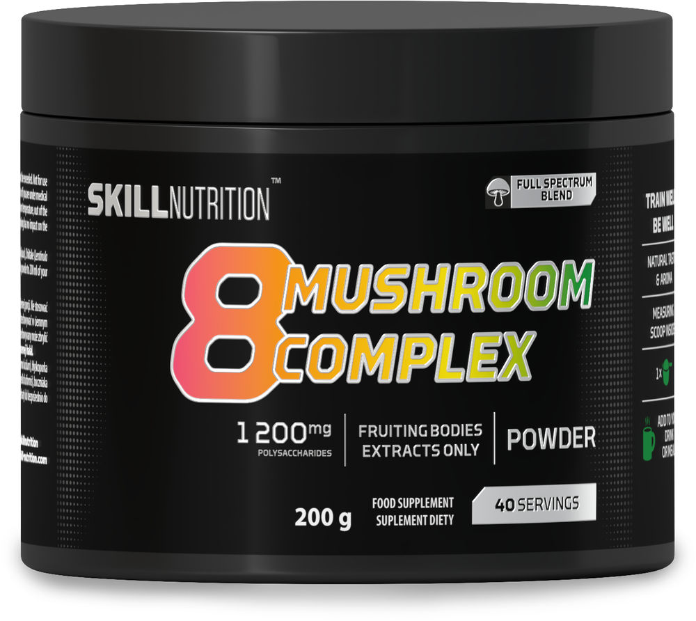 Skill Nutrition Kompleks 8 Grzybów w Proszku na Wsparcie Adaptogenne 200g