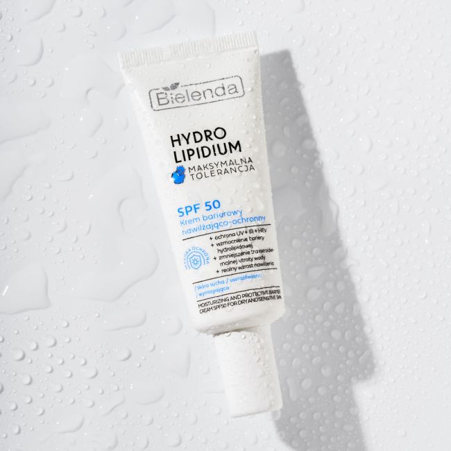 Bielenda Hydro Lipidium Maximum Tolerance Barrier Cream SPF50 Moisturizing and Protective 30ml
