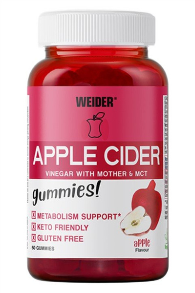 Weider Apple Cider, Apple - 50 gummies