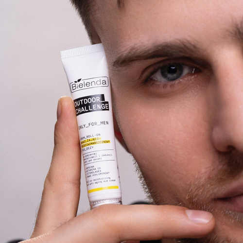 Bielenda Only for Men Outdoor Challenge Nawilżający Krem Przeciwzmarszczkowy Roll - On pod Oczy na Dzień i na Noc 15ml