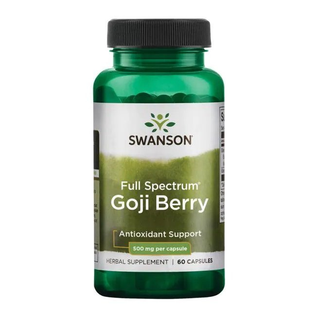 Swanson Full Spectrum Goji Berry 500mg 60 Capsules