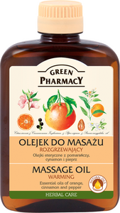 Green Pharmacy Warming Massage Oil with Cinnamon Pepper and Orange Oils 200 ml