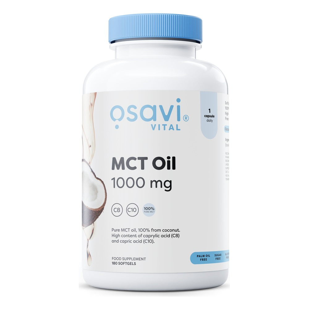 Osavi Olej MCT 1000mg w Kapsułkach Źródło Energii 180 Kapsułek