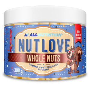 Allnutrition Nutlove Whole Nuts Almonds in White Chocolate and Coconut 300g