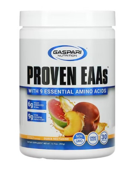 Gaspari Nutrition Proven EAAs EAA Amino Acids Guava Nectarine Flavour For Muscle Recovery and Growth 390g