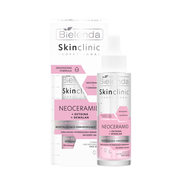 Bielenda Skin Clinic Professional Neoceramide Dual Booster Nawilżająco – Odbudowujące Serum dla Skóry Suchej i Odwodnionej na Dzień i na Noc 45ml