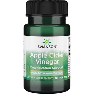 Swanson Apple Cider Vinegar 200mg Double-Strength Ocet Jabłkowy Wspiera Oczyszczanie Organizmu 30 Tabletek