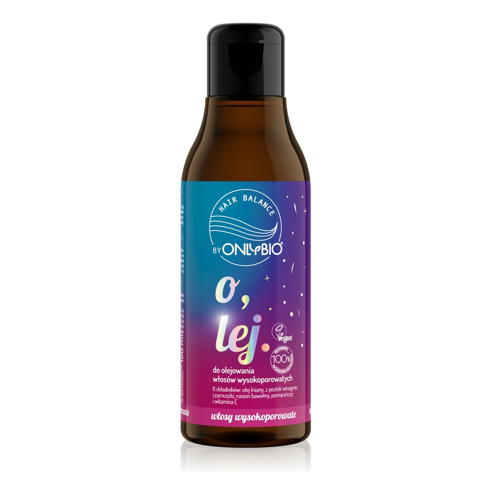 OnlyBio Hair Balance Wegański Olej do Olejowania Włosów Wysokoporowatych 150ml