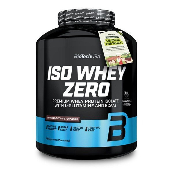 BioTechUSA Iso Whey Zero Izolat Białka Serwatkowego Ciemna Czekolada 1816g