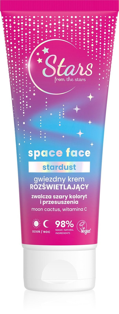 Stars from the Stars Space Face Stardust Gwiezdny Krem Rozświetlający dla Skóry Szarej i Suchej Vegan 50ml