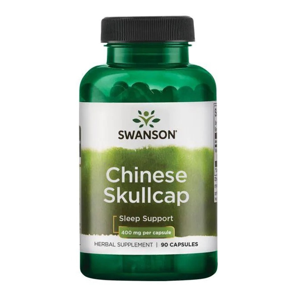 Swanson Chinese Skullcap 400mg Tarczyca Bajkalska Wspomaga Odporność i Stany Przygnębienia 90 Kapsułek