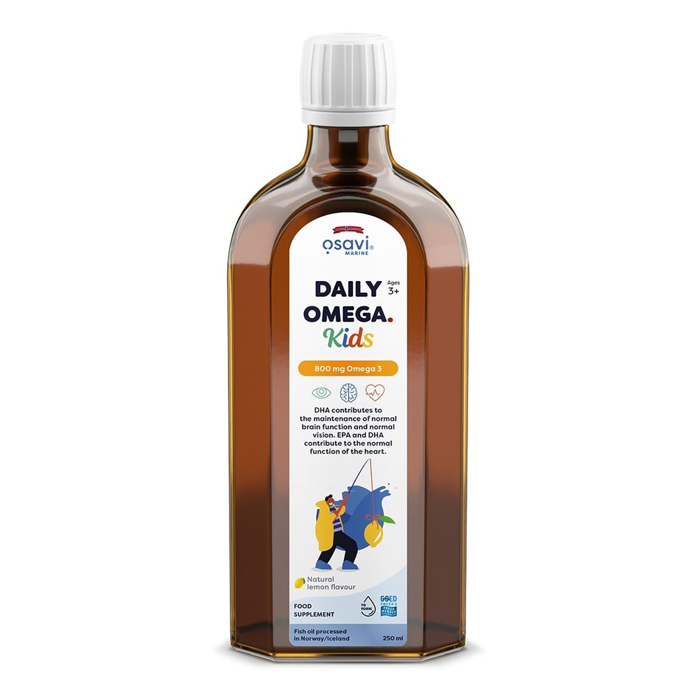 Osavi Daily Omega Kids 800mg Omega 3 o Naturalnym Smaku Cytrynowym 250ml