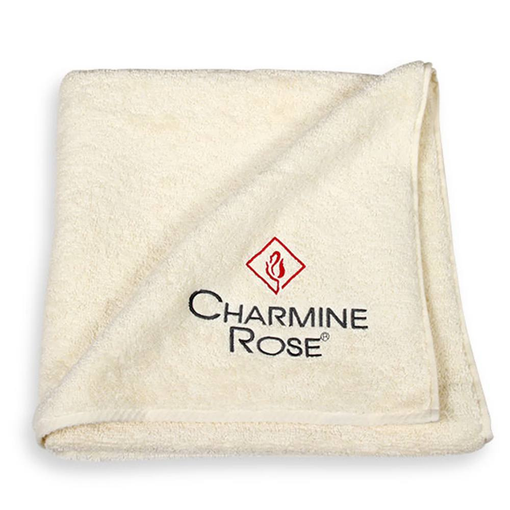 Charmine Rose Large Towel with Logo 70cm x 140cm