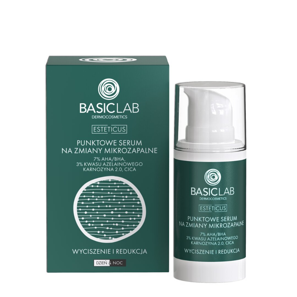 BasicLab Dermocosmetics Serum Punktowe na Zmiany Mikrozapalne dla Skóry Problematycznej 15ml