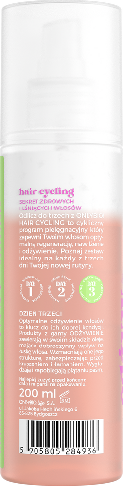 OnlyBio Hair Cycling Odżywienie Odżywka Dwufazowa Wygładzająco-Ochronna 200ml