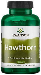 Swanson Hawthorn Extract 500mg Ekstrakt z Głogu 120 Kapsułek