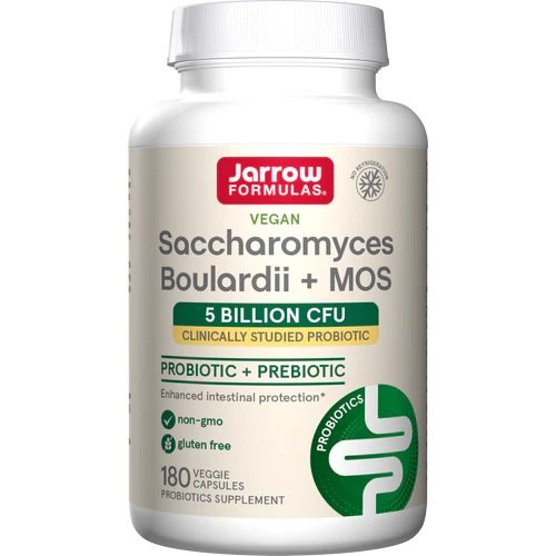 Jarrow Formulas Saccharomyces Boulardii MOS Probiotic Yeast for Intestinal Support 180 Vcaps